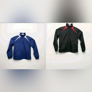 Sport-Tek 1/2-Zip Wind Jacket/Sweater Blue / White & Black/Red Size Small Bundle